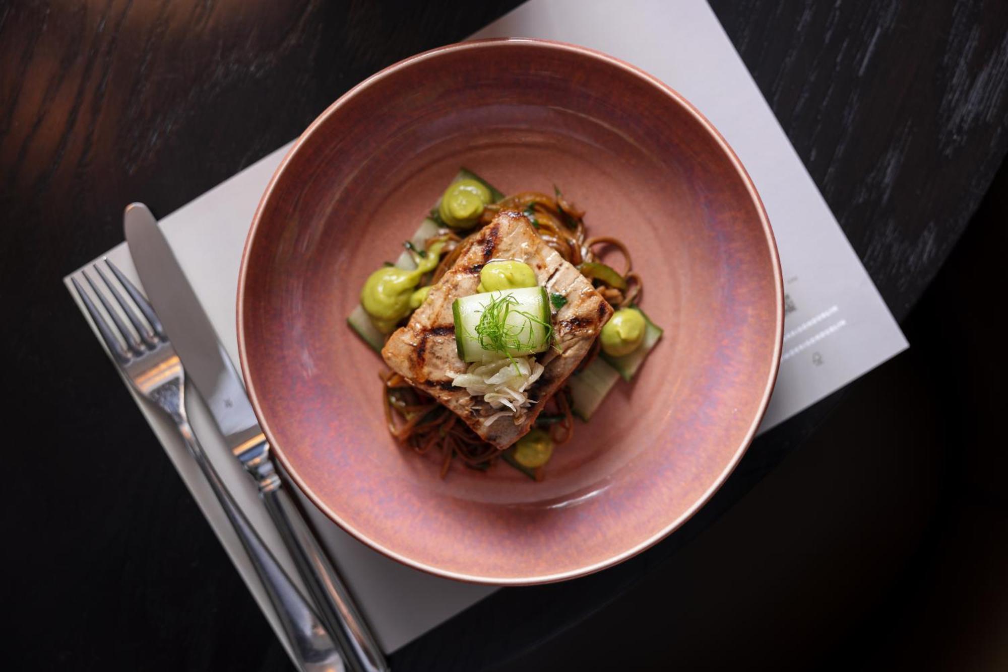 Отель The Morrison Dublin, Curio Collection By Hilton Экстерьер фото A dish at the restaurant